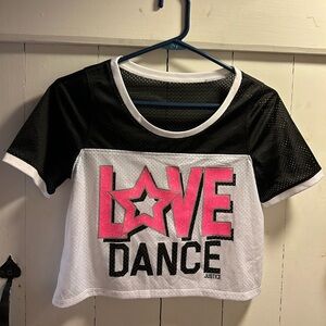 Justice Black and White Love Dance Tee